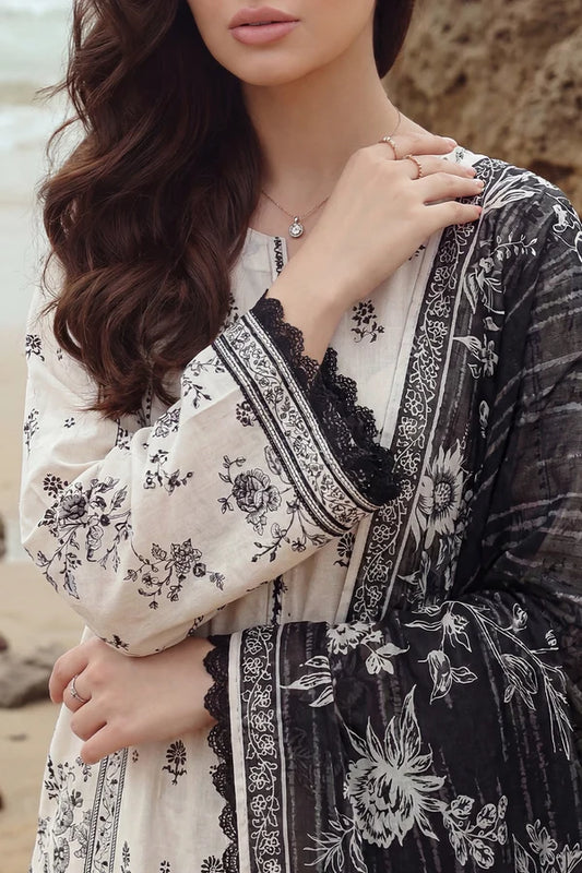 Unstitched Printed Lawn 3 Piece
