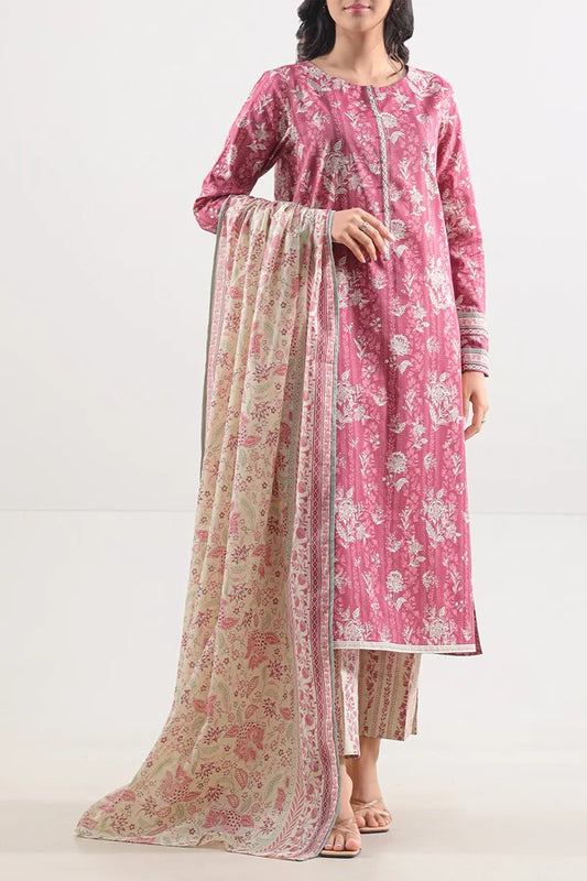 Unstitched Printed Lawn 2 Piece (Shirt/Dupatta)