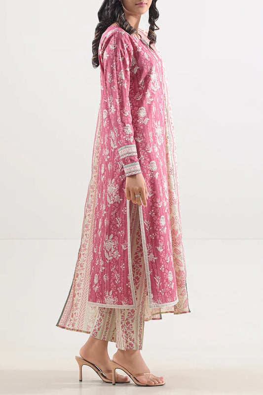 Unstitched Printed Lawn 2 Piece (Shirt/Dupatta)