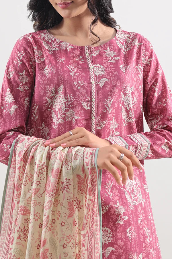 Unstitched Printed Lawn 2 Piece (Shirt/Dupatta)