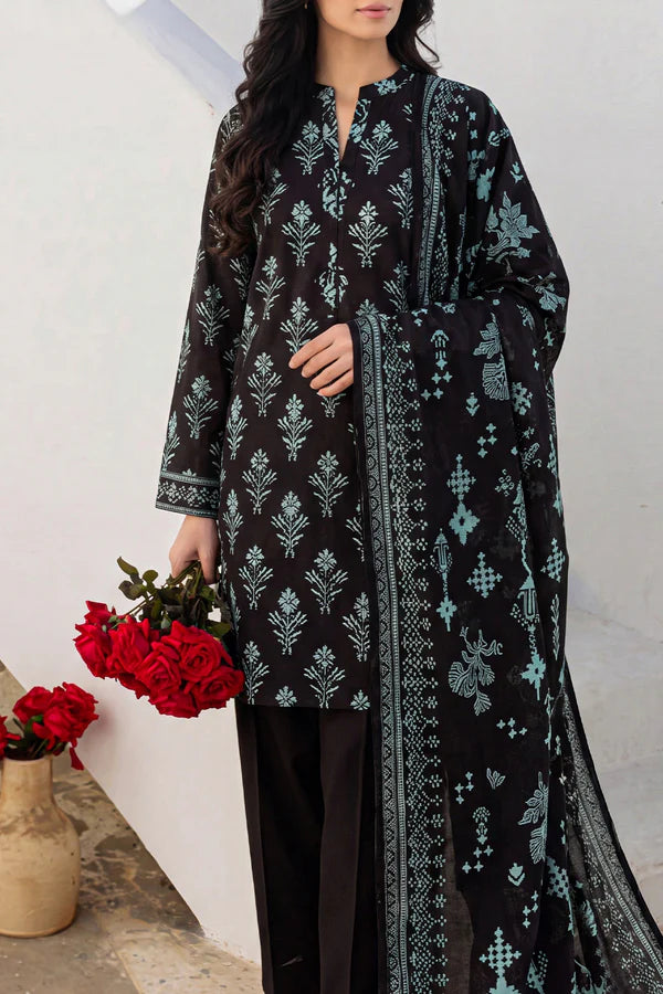 Unstitched Printed Lawn 3 Piece