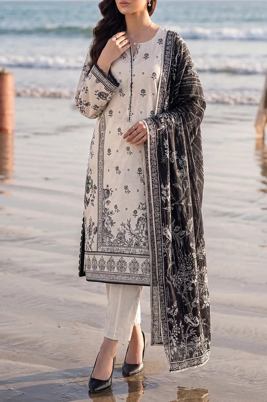 Unstitched Printed Lawn 3 Piece