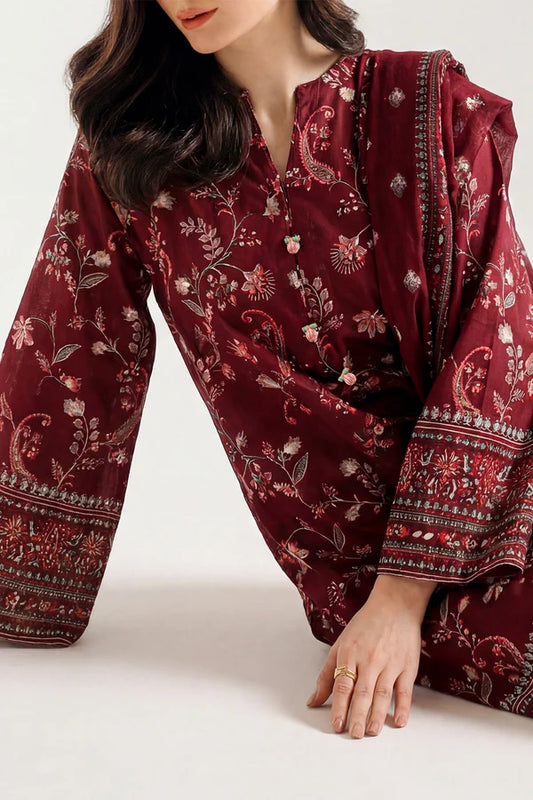 Unstitched Printed Lawn 3 Piece