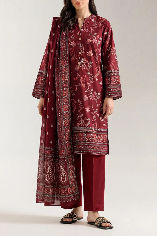 Unstitched Printed Lawn 3 Piece