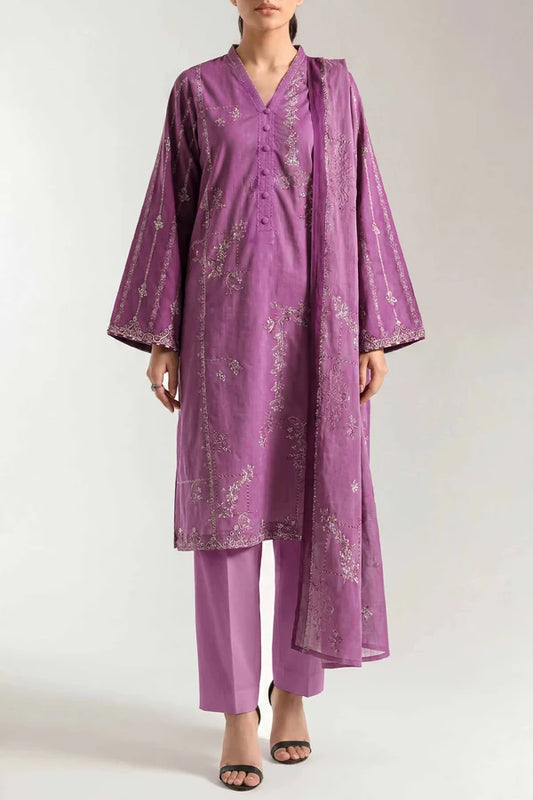 Unstitched Printed Premium Lawn 3 Piece