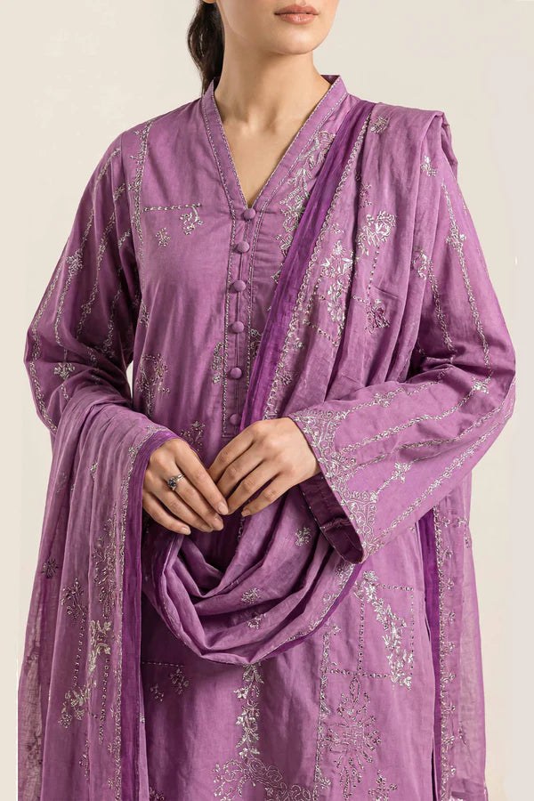 Unstitched Printed Premium Lawn 3 Piece